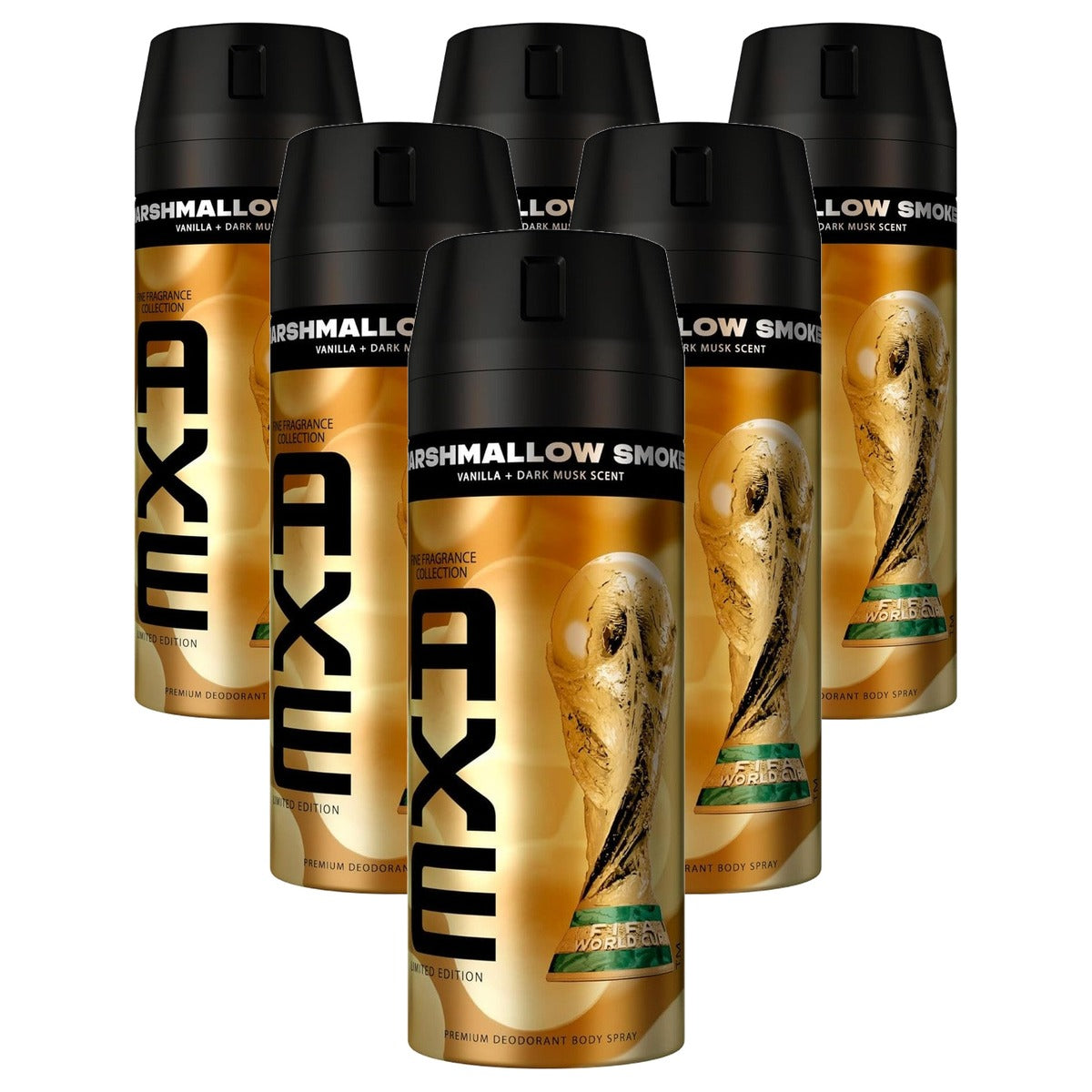 Axe Premium Bodyspray Marshmallow Smoke Deodorant 6 x 150 ml - Voordeelverpakking