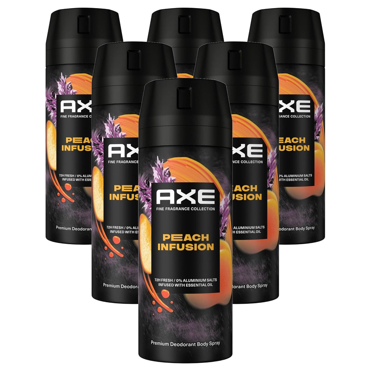 Axe Premium Bodyspray Peach Infusion Deodorant 6 x 150 ml - Voordeelverpakking