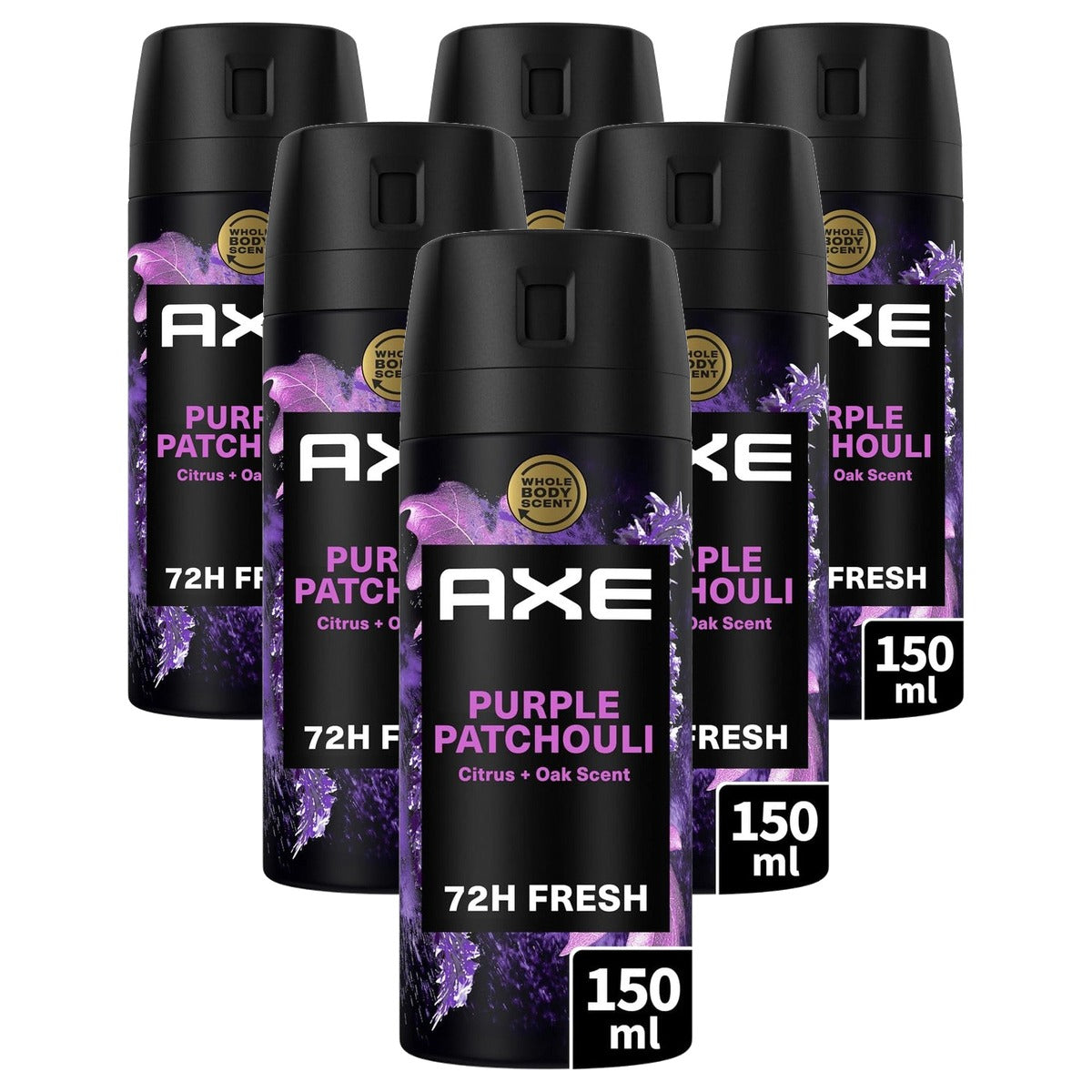 AXE Purple Patchouli anti-transpirant spray 6 x 150 ml - Voordeelverpakking