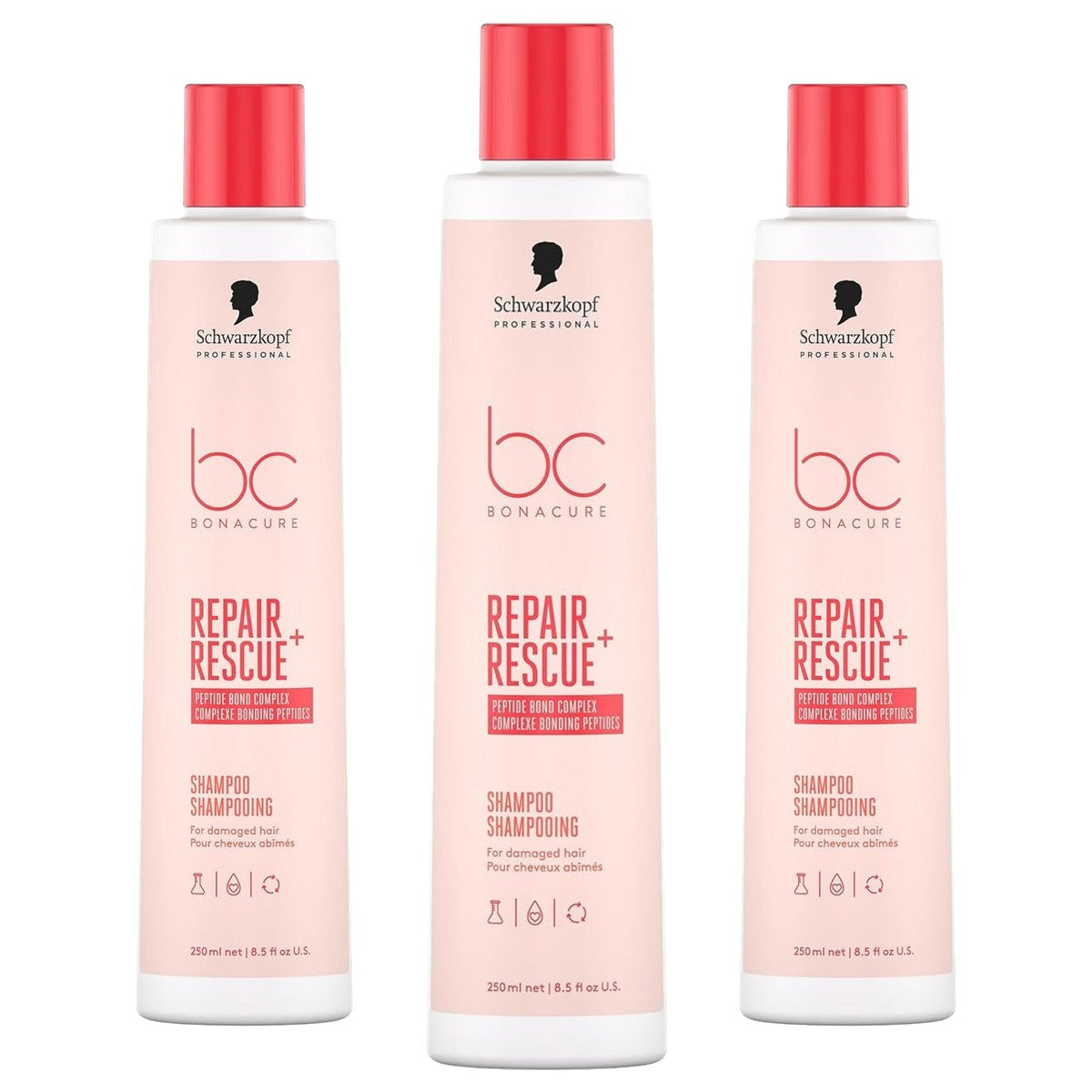 BC Bonacure Repair Rescue Shampoo - 3 stuks