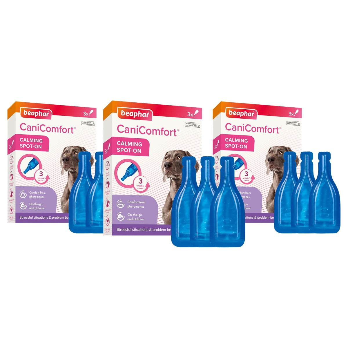 Beaphar CaniComfort Feel-On Spot-On voor honden - 3-pack