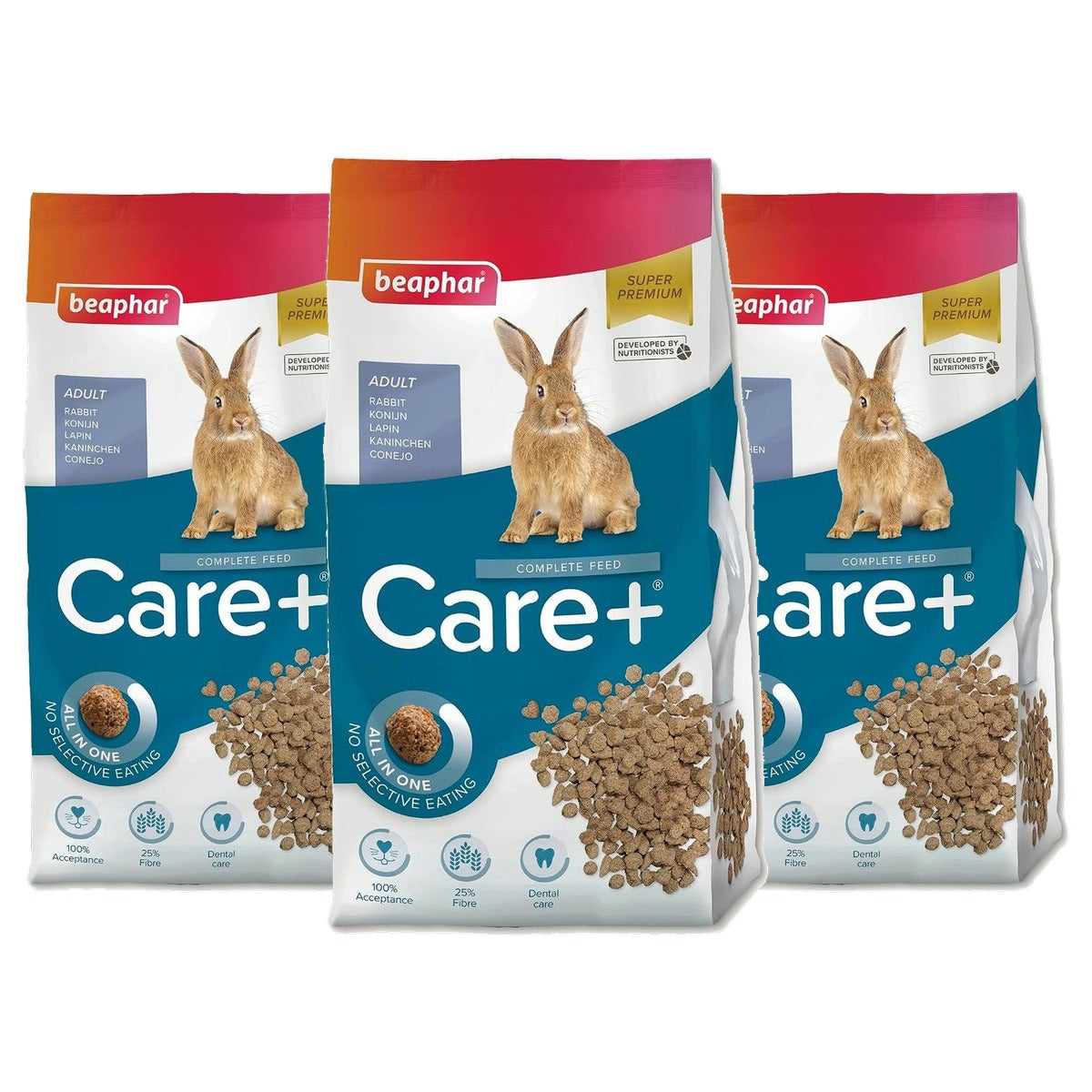 Beaphar Care+ konijnenvoer 5 kg - 3-pack