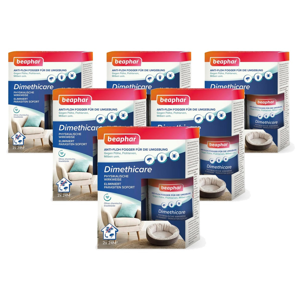Beaphar Dimethicare mini-vernevelaar tegen ongedierte, 2 x 75 ml - 6-pack