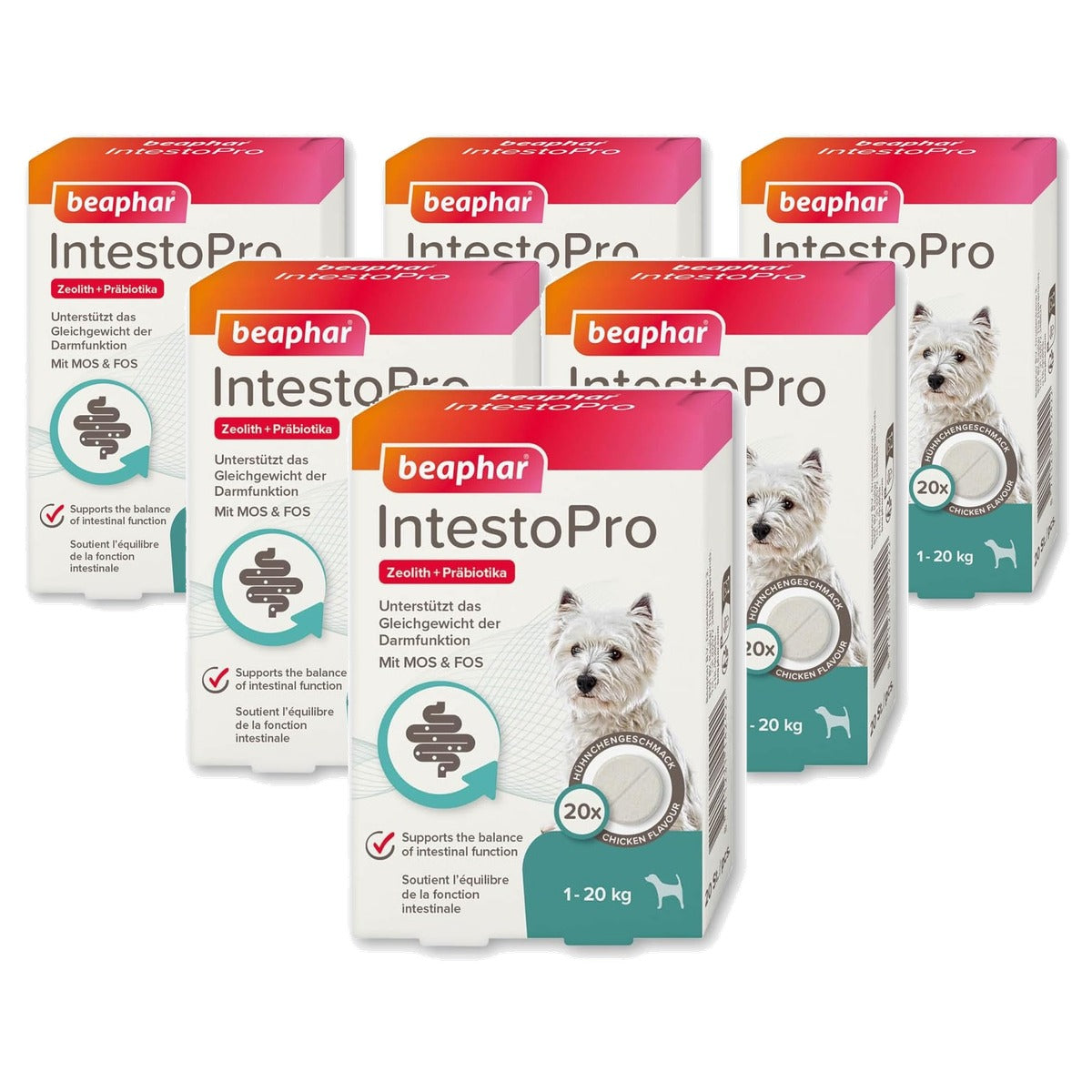 Beaphar IntestoPro Tabs voor kleine honden 20 stuks - 6-pack