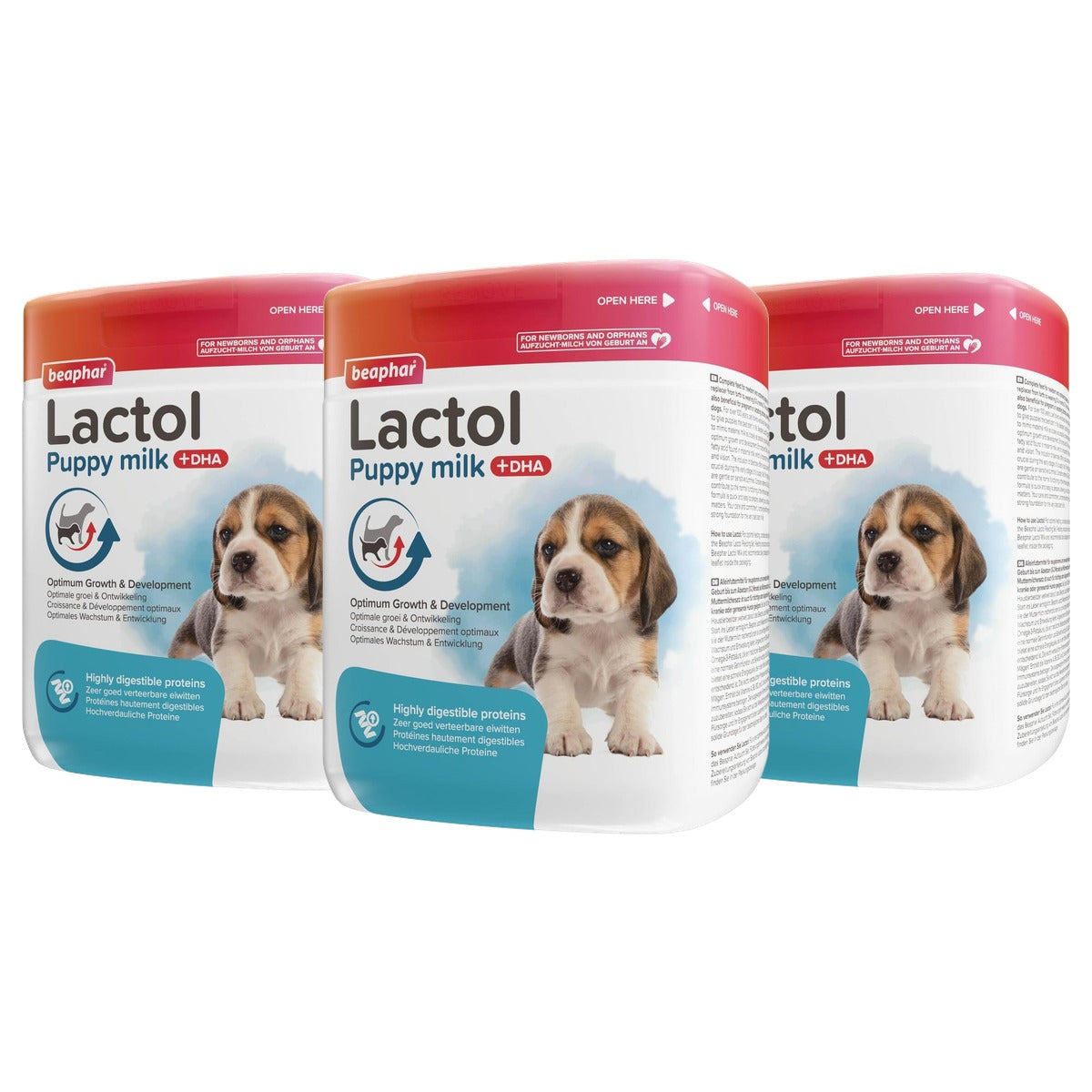 Beaphar Lactol Opfokmelk voor Hondenpuppy's 500 g - 3-pack