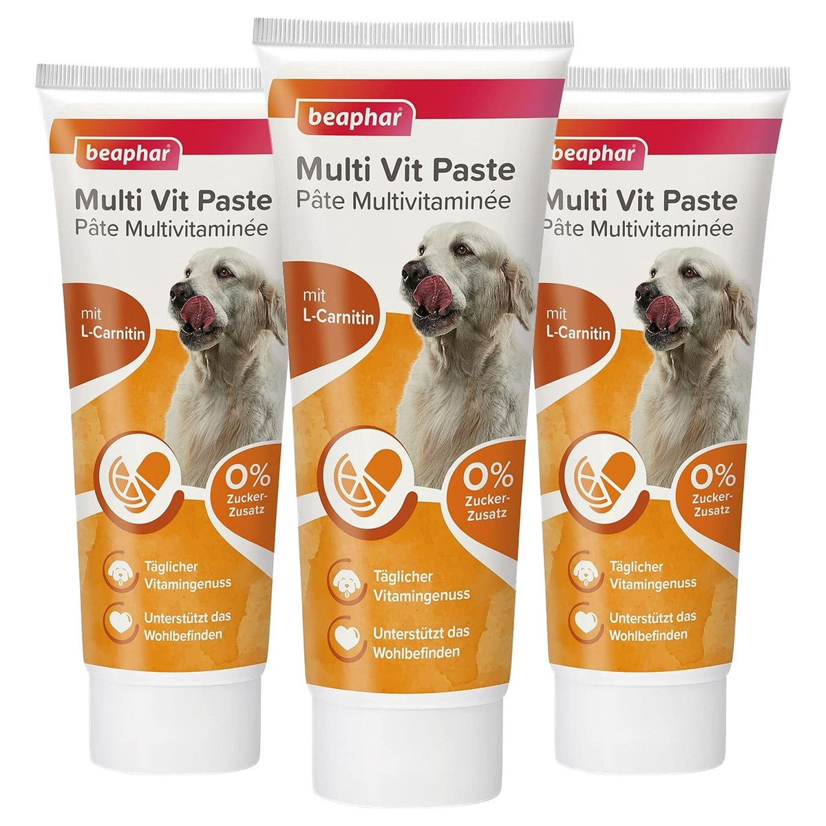 Beaphar Multi Vit Paste hondensnack, 250 g - 3-pack