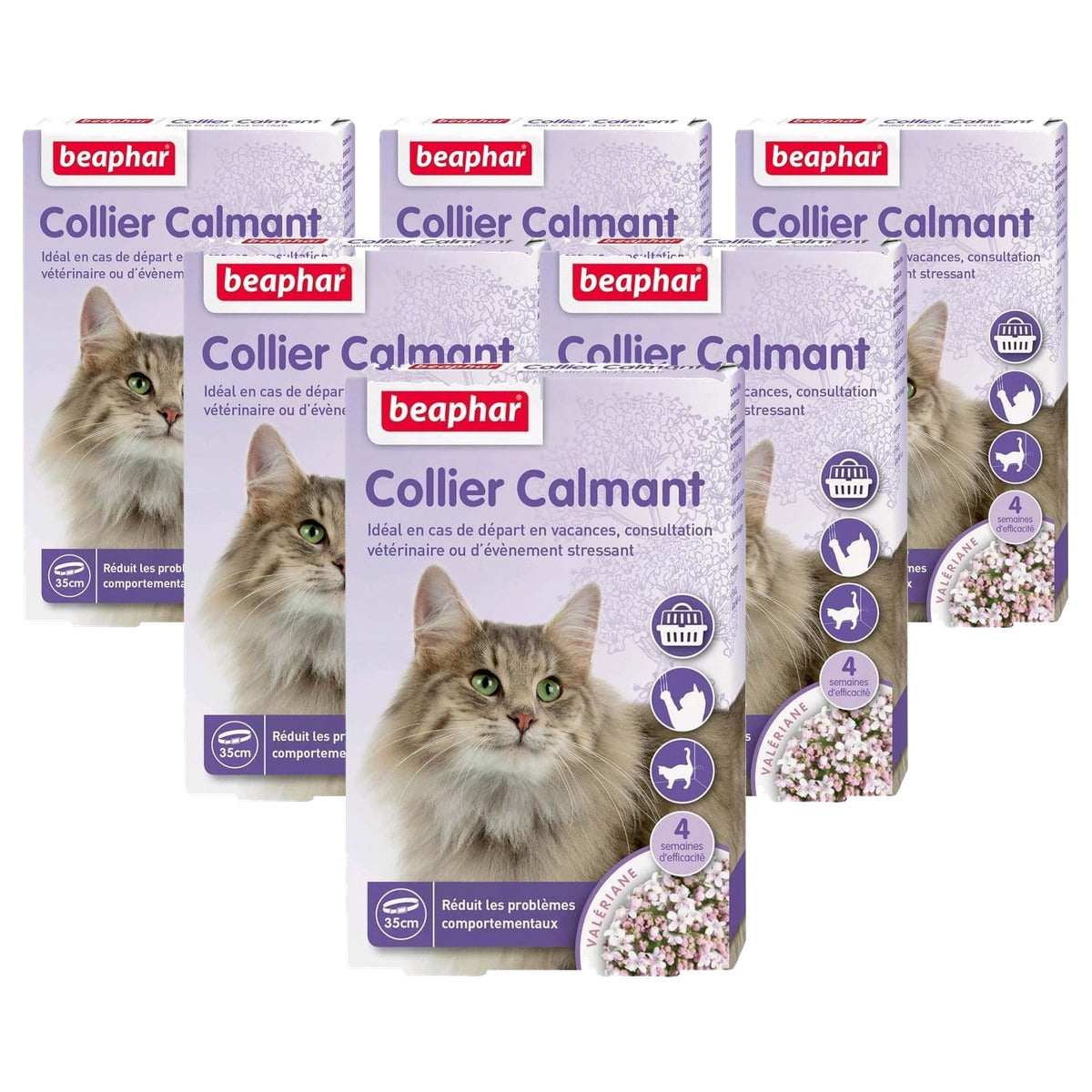Beaphar NO Stress Valeriaan Kattenhalsband 35 cm - 6-pack