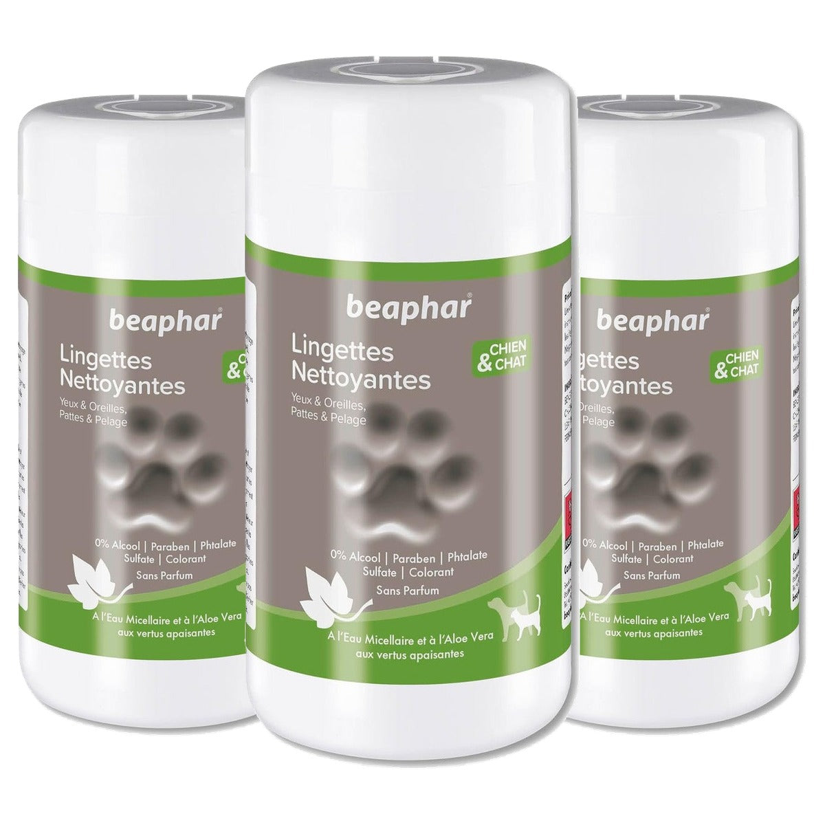 Beaphar Reinigingsdoekjes voor Hond en Kat 100 stuks - 3-pack