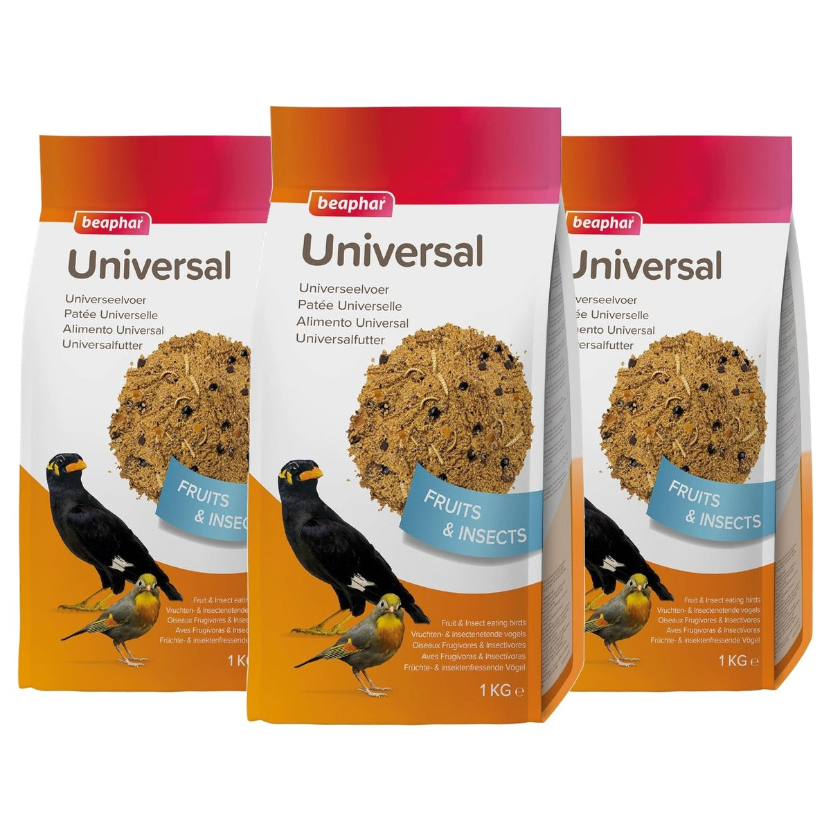 Beaphar Universele Voeding voor Vogels 1 kg - 3-pack