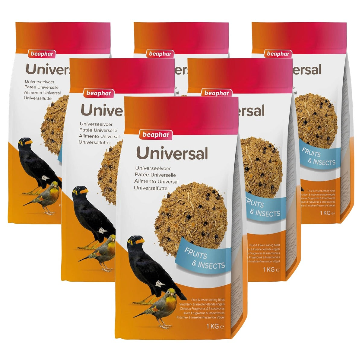 Beaphar Universele Voeding voor Vogels 1 kg - 6-pack