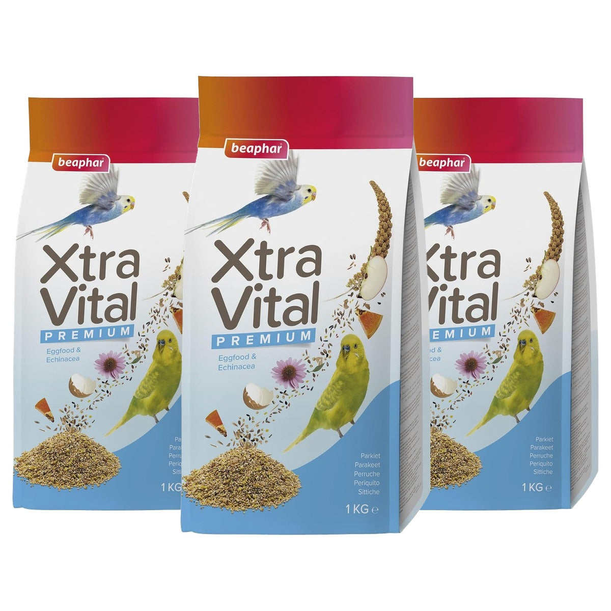 Beaphar XtraVital Parkietenvoer All-in-One 1 kg - 3-pack