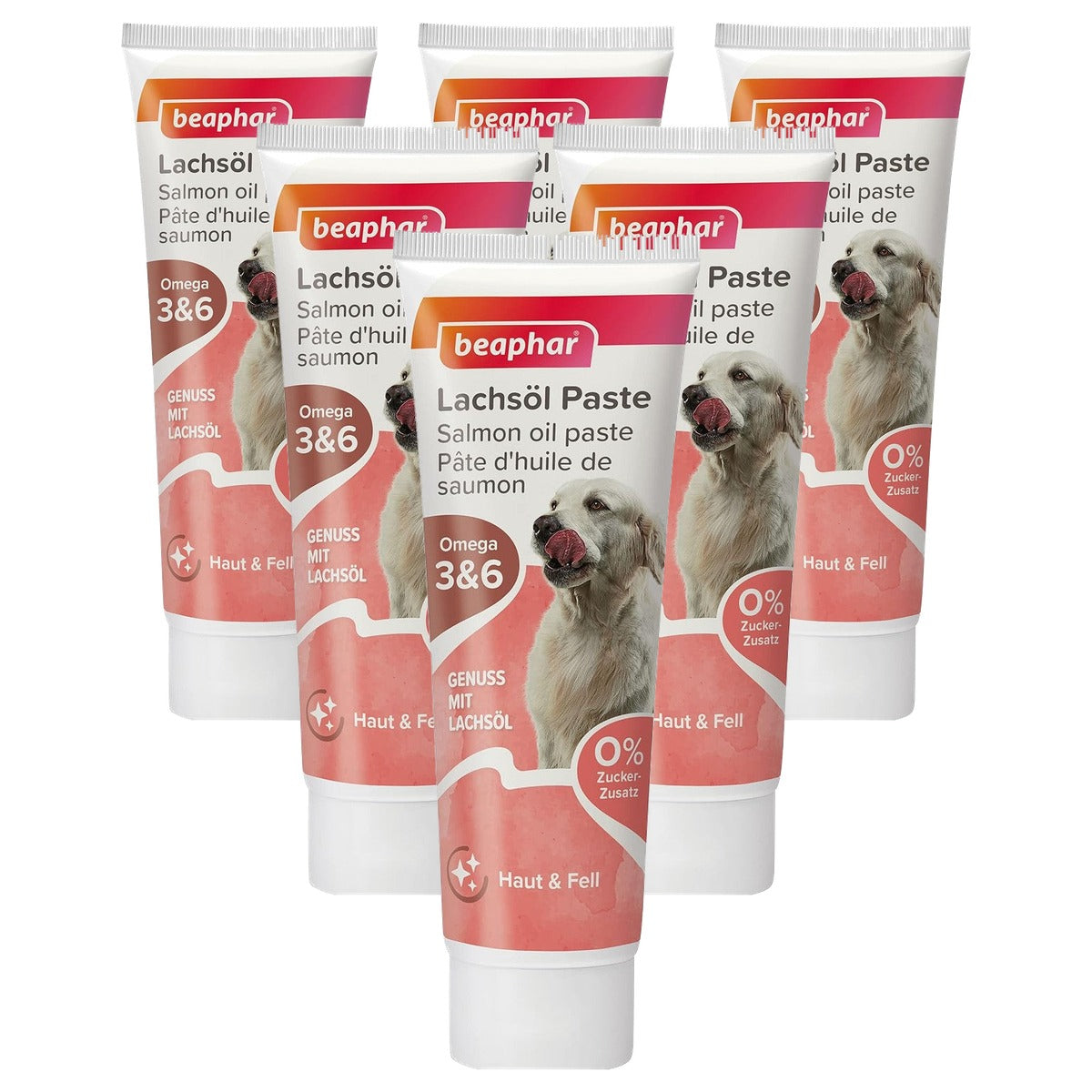Beaphar Zalmolie pasta hondensnack, 100 g - 6-pack