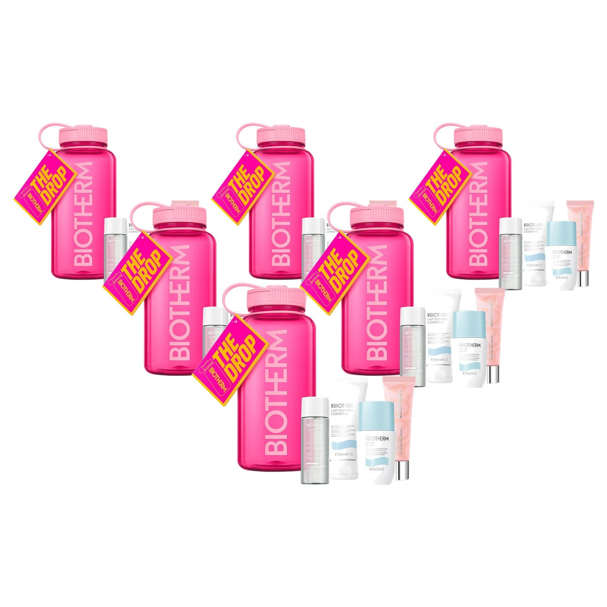 Biotherm Aqua Drop-Set Pink Hydraterende Reisset voor de Normale Huid Reisformaat - 6-pack