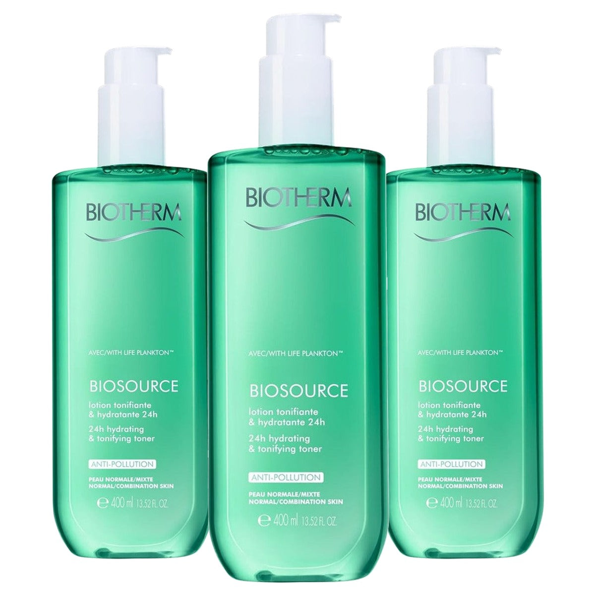 Biotherm Biosource Reinigingslotion voor de Normale Huid 400 ml - 3-pack