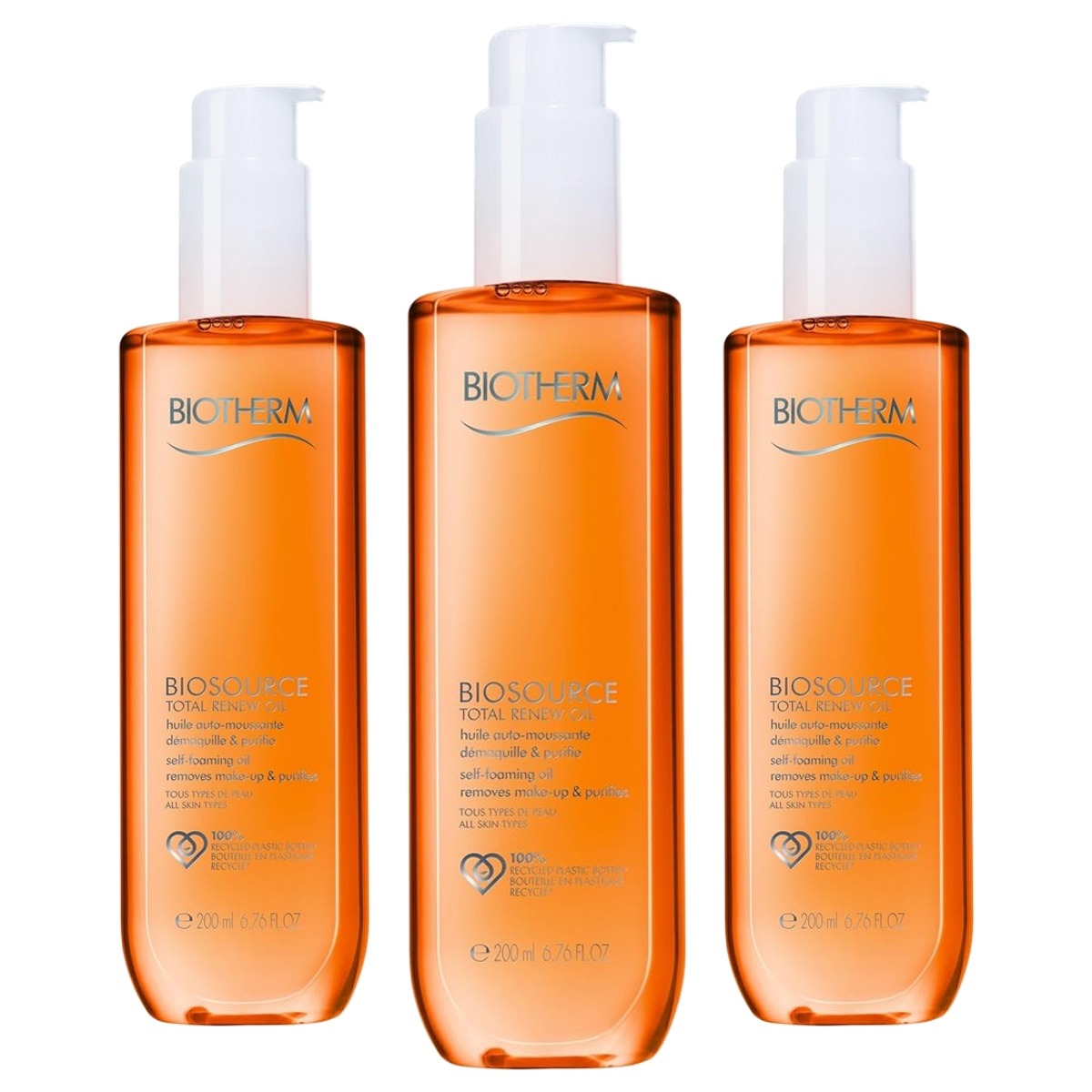 Biotherm Biosource Total Renew Oil Reinigingsolie 200 ml - 3-pack