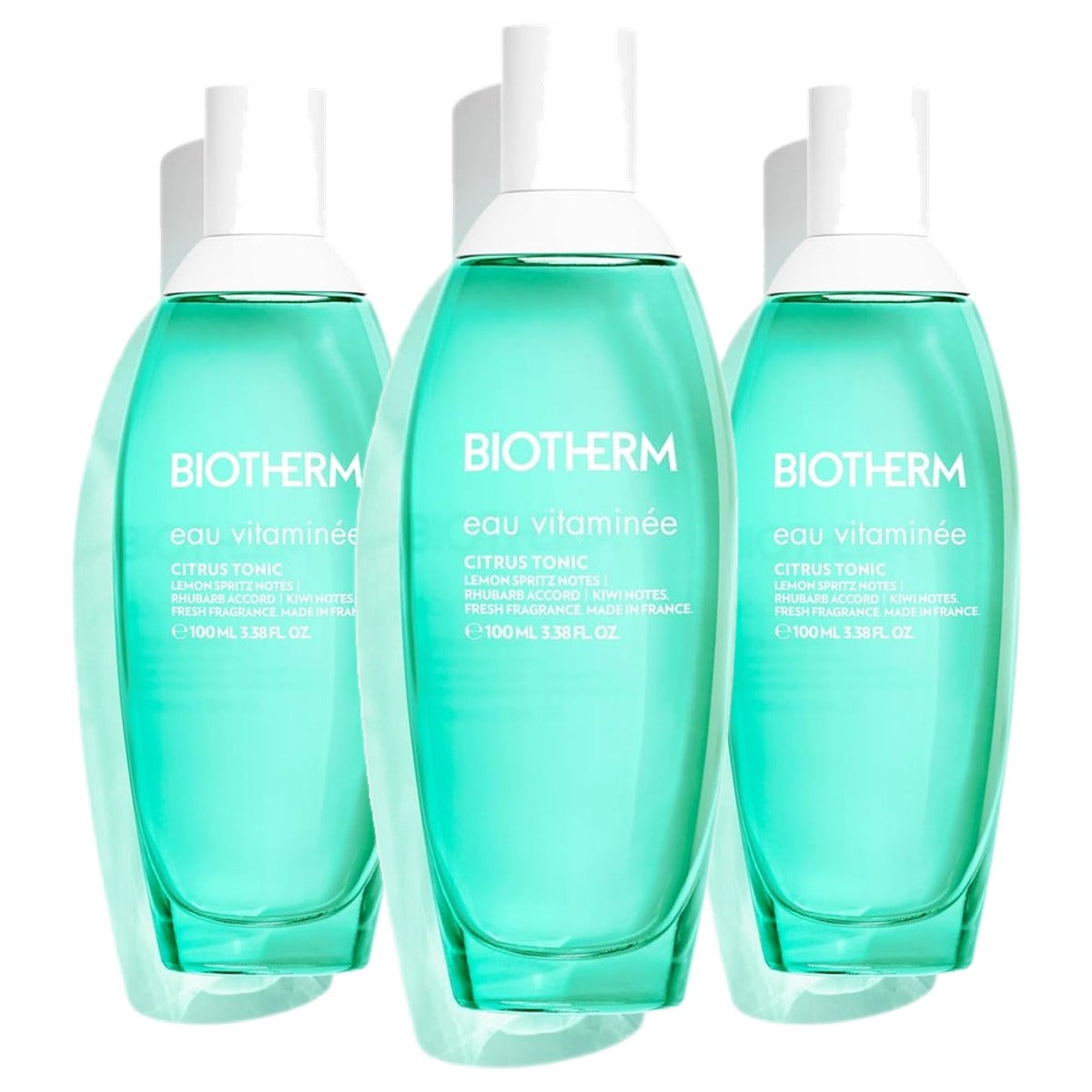 Biotherm Eau Vitaminée Citrus Tonic Bodylotion Citroen Rabarber Kiwi 100 ml - 3-pack
