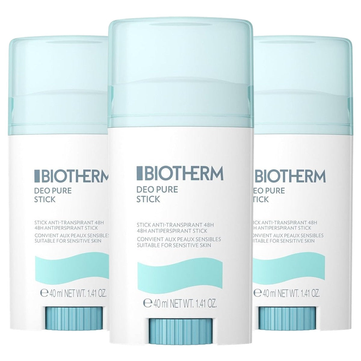 Biotherm Deo Pure Stick Anti-Transpirant voor Dames 40 ml - 3-pack