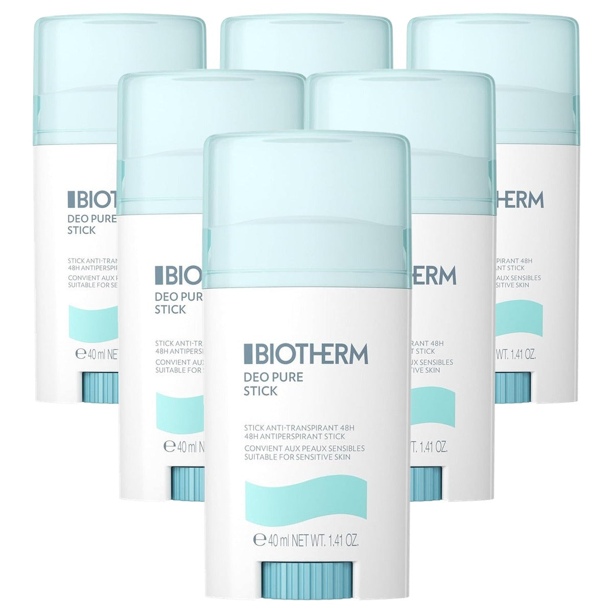 Biotherm Deo Pure Stick Anti-Transpirant voor Dames 40 ml - 6-pack