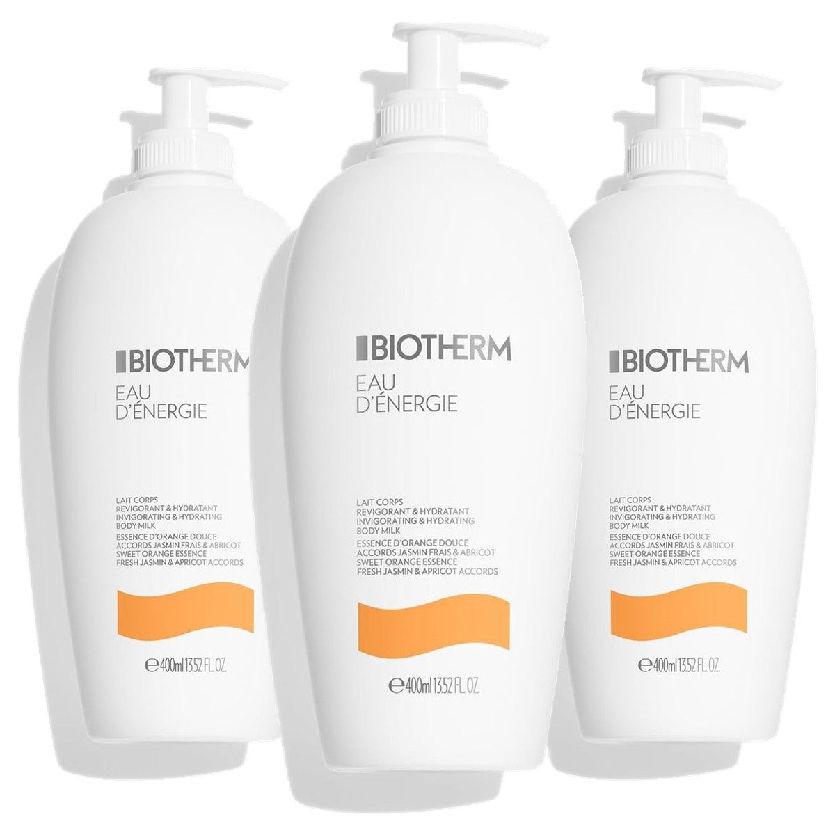 Biotherm Eau d'Energie Bodylotion voor Alle Huidtypes 400 ml - 3-pack
