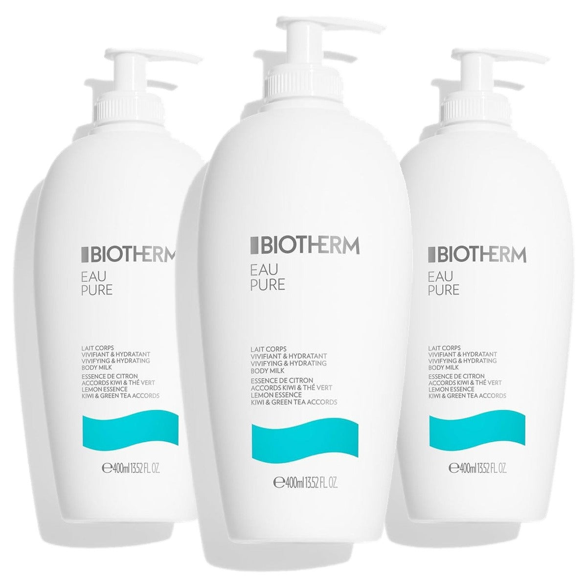 Biotherm Eau Pure Bodylotion voor Ruwe en Droge Huid 400 ml - 3-pack