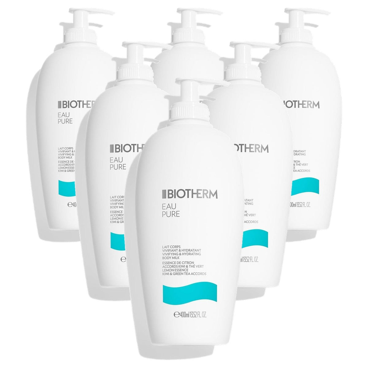 Biotherm Eau Pure Bodylotion voor Ruwe en Droge Huid 400 ml - 6-pack