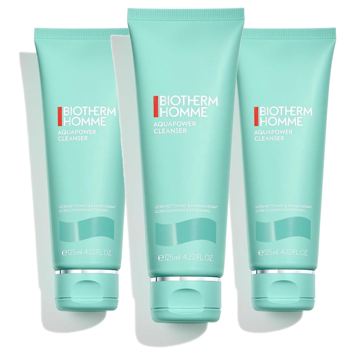Biotherm Homme Aquapower Cleanser Reinigingsgel met Life Plankton 125 ml - 3-pack