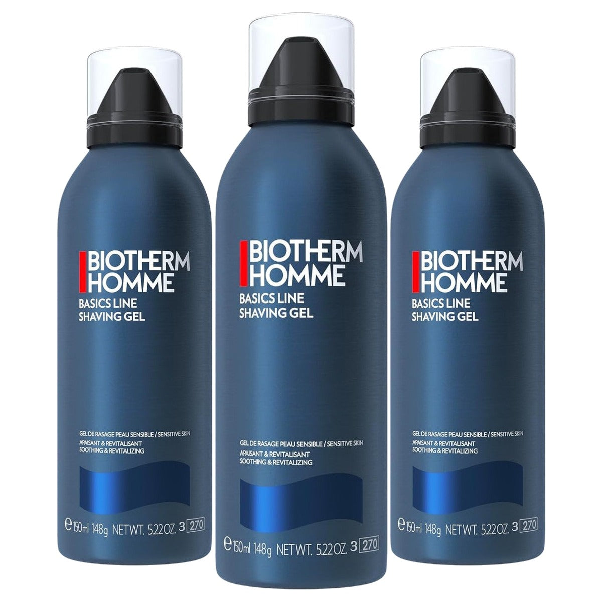 Biotherm Homme Basic Line Rustgevende Scheergel voor Mannen 150 ml - 3-pack