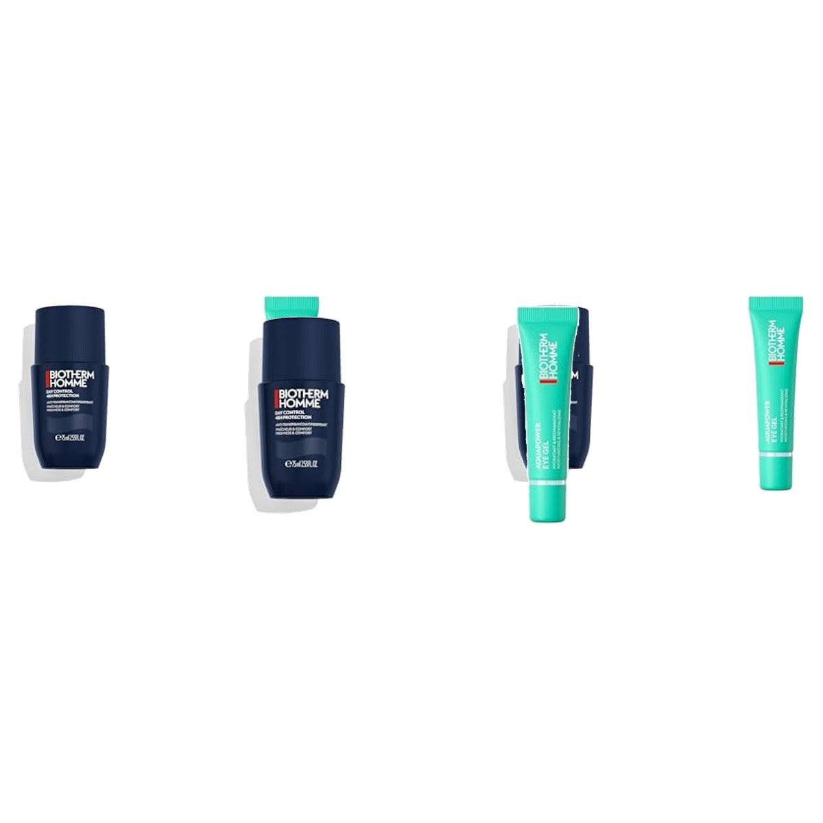 Biotherm Homme Day Control 48H Deo Roll-On 75 ml & Homme Aquapower Eye Gel 15 ml - 3-pack