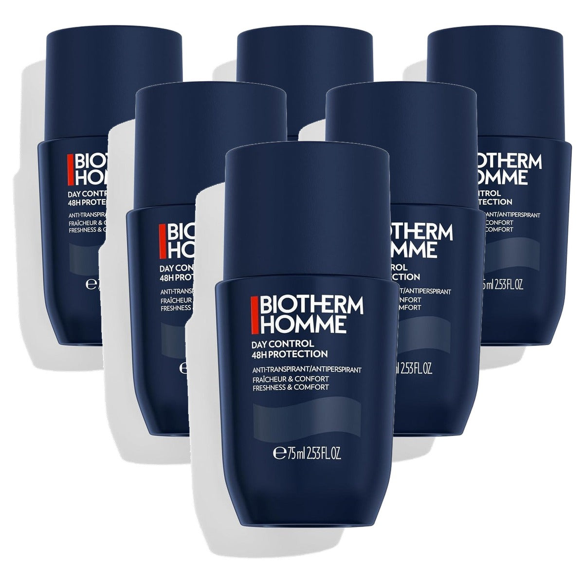 Biotherm Homme Day Control 48H Deodorant Roll-On 48 Uur 75 ml - 6-pack