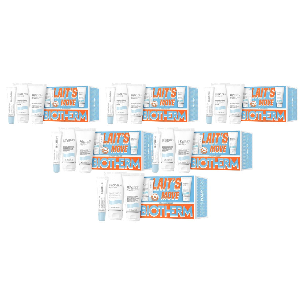 Biotherm Lait Corporel Reisset voor de Droge Huid Reisformaat - 6-pack