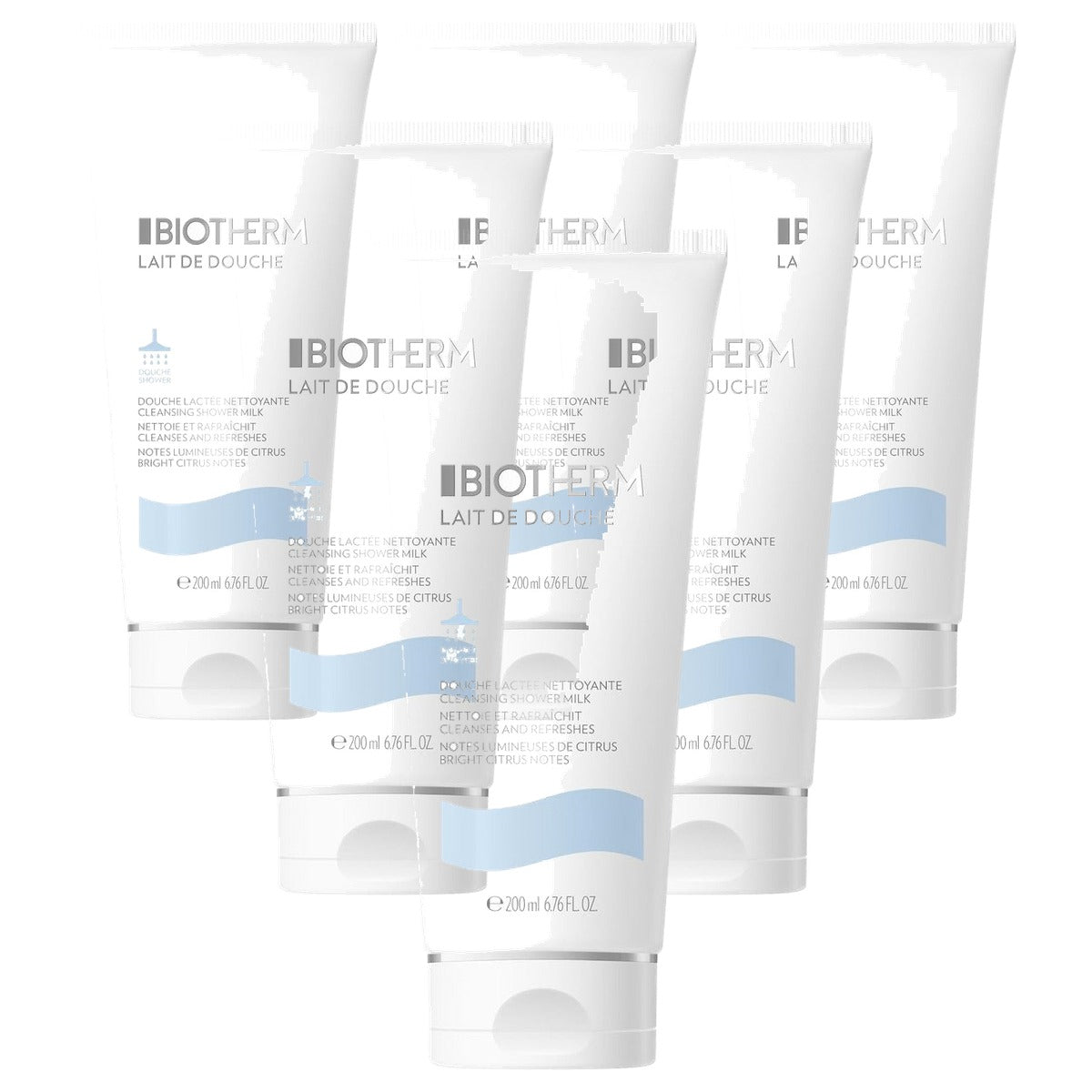 Biotherm Lait de Douche Douchegel met Life Plankton en Citrusextracten 200 ml - 6-pack
