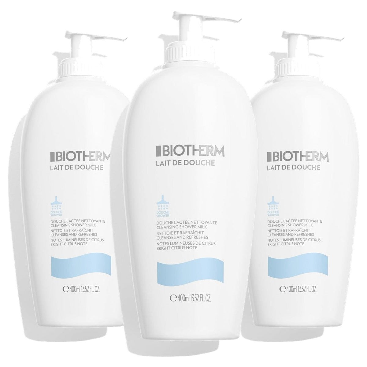 Biotherm Lait de Douche Douchegel met Life Plankton en Citrusextracten 400 ml - 3-pack