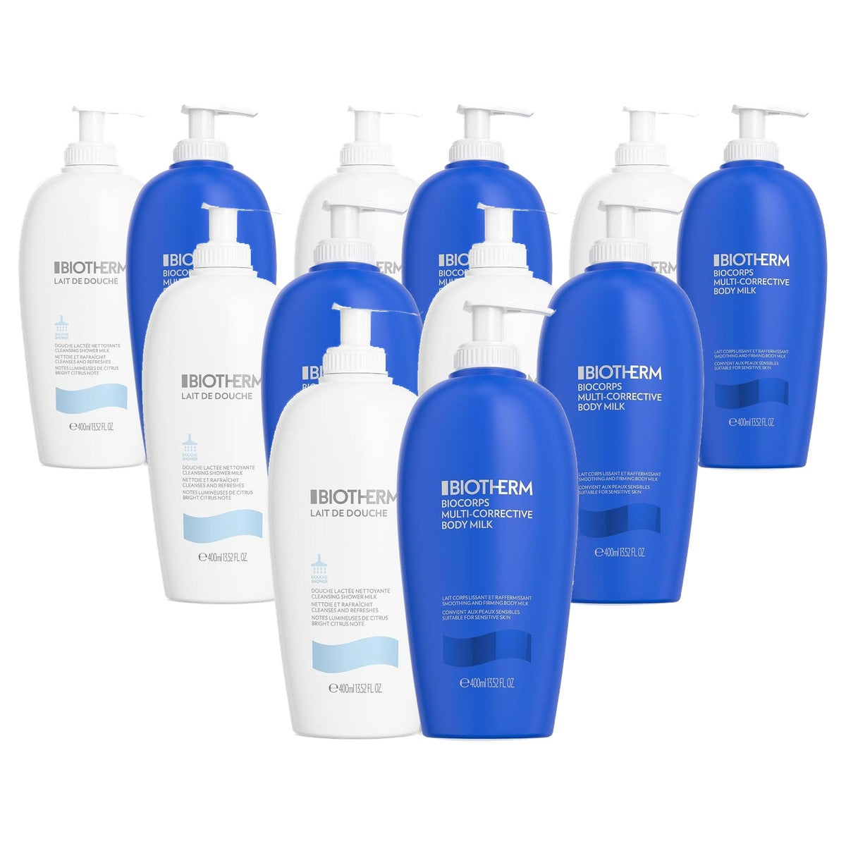 Biotherm Life Plankton Regenererende Bodymilk 400 ml & Lait De Douche Gel 400 ml - 6-pack