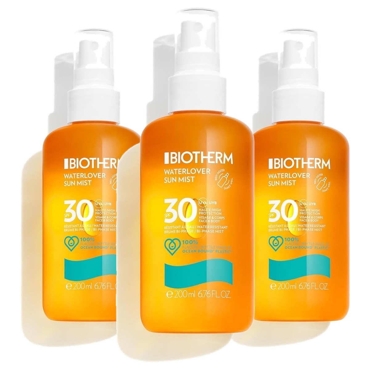 Biotherm Waterlover Hydraterende Zonnespray 200 ml - 3-pack