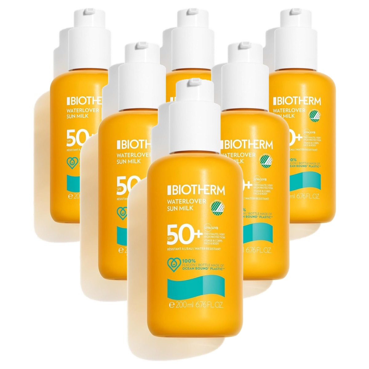 Biotherm Waterlover Zonnemelk SPF 50 200 ml - 6-pack