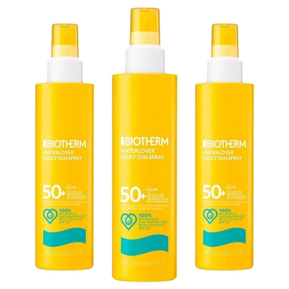 Biotherm Waterlover Zonnespray LSF50 Hydraterende Zonnespray 200 ml - 3-pack
