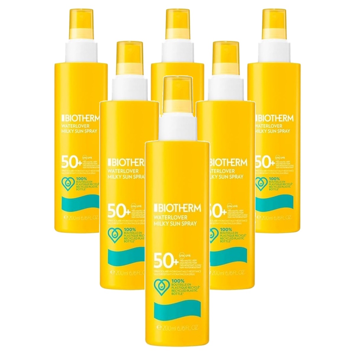 Biotherm Waterlover Zonnespray LSF50 Hydraterende Zonnespray 200 ml - 6-pack