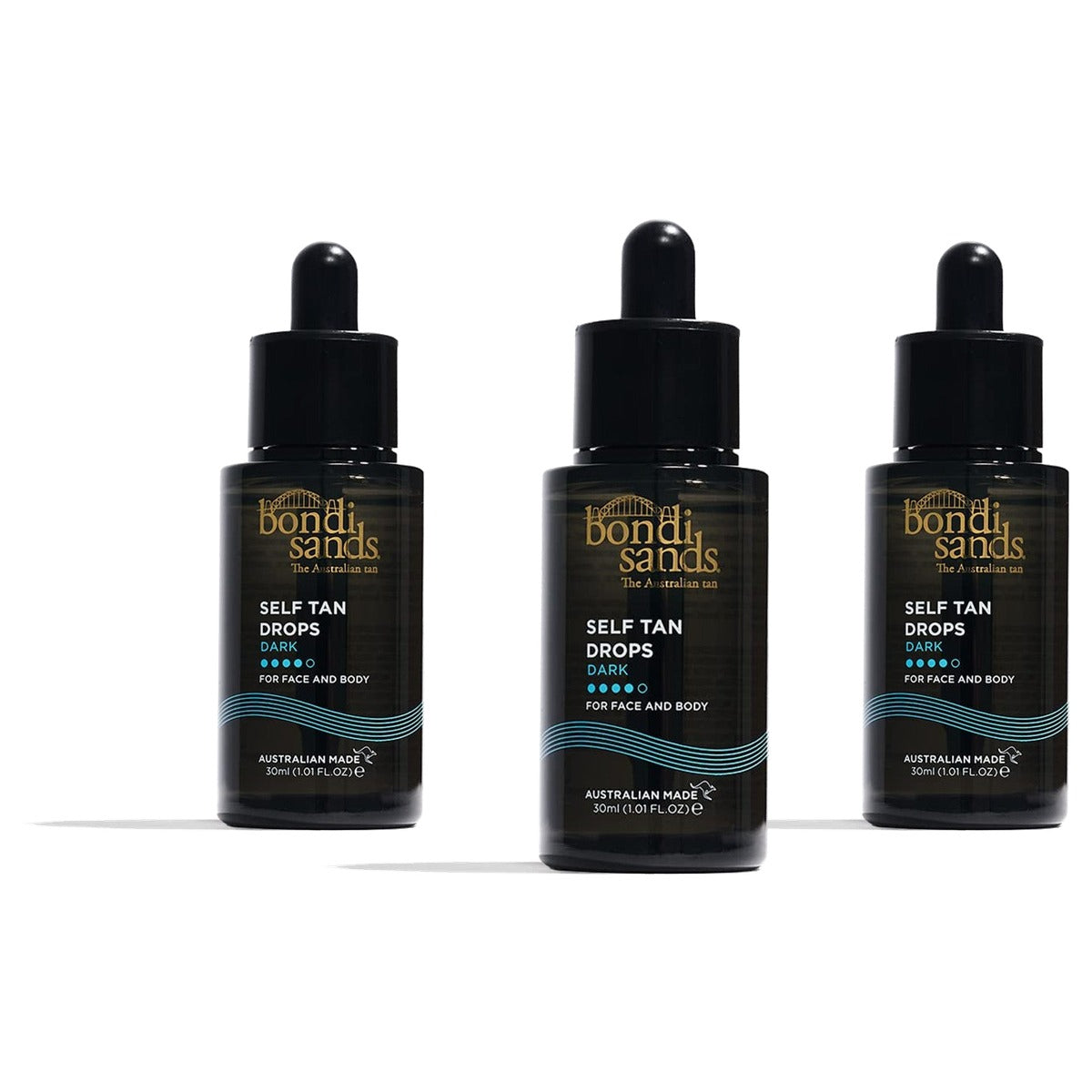 Bondi Sands Self Tan Drops Dark voor gezicht en lichaam 3 x 30 ml - Voordeelverpakking