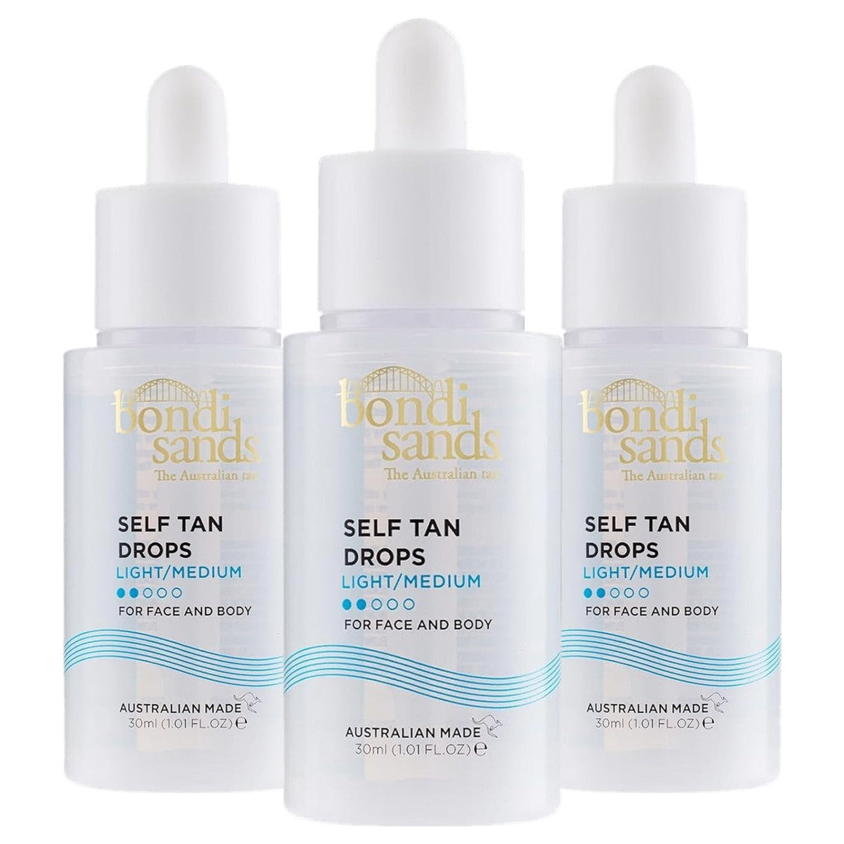 Bondi Sands Self Tan Drops Light/Medium 3 x 30 ml - Voordeelverpakking