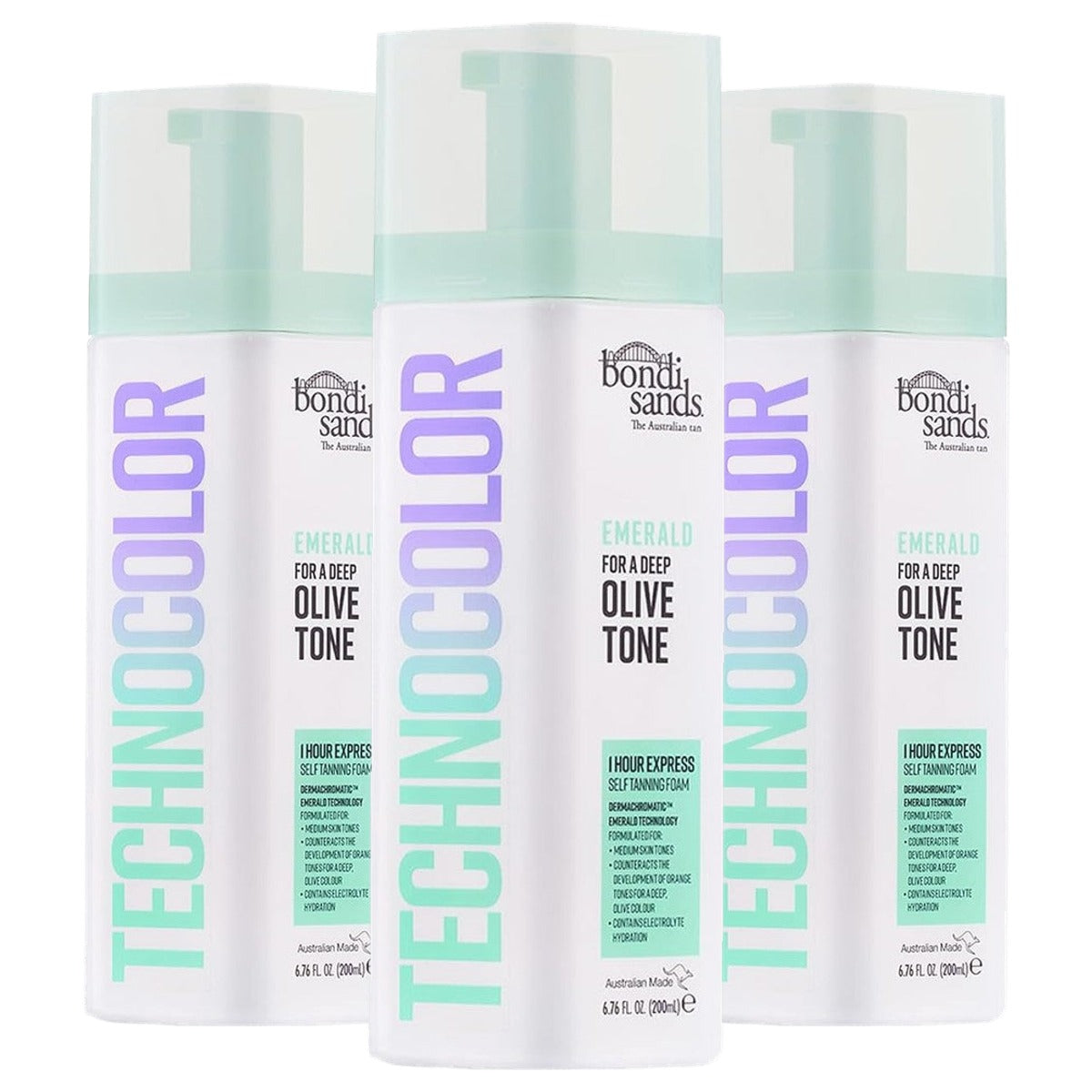 Bondi Sands Self Tanning Foam 1 Hour Express 3 x 200 ml - Voordeelverpakking