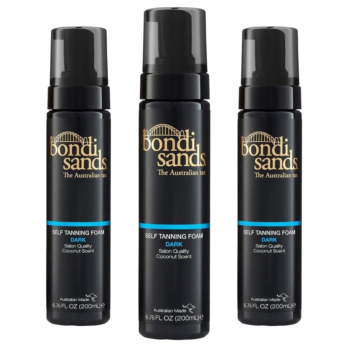 Bondi Sands Self Tanning Foam Dark 3 x 200 ml - Voordeelverpakking