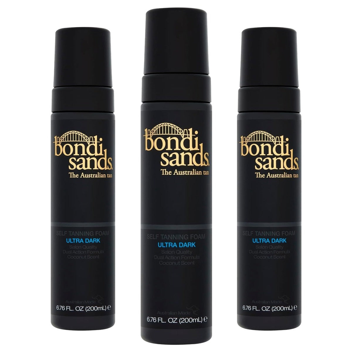 Bondi Sands Self Tanning Foam Ultra Dark 3 x 200 ml - Voordeelverpakking