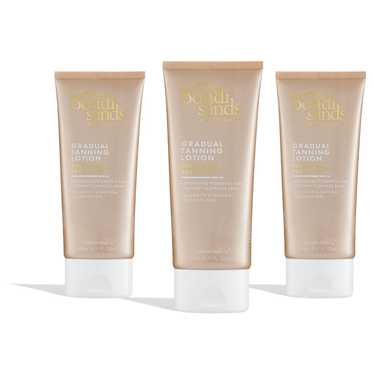 Bondi Sands Gradual Tanning Lotion Tinted Skin Perfector 3 x 150 ml - Voordeelverpakking