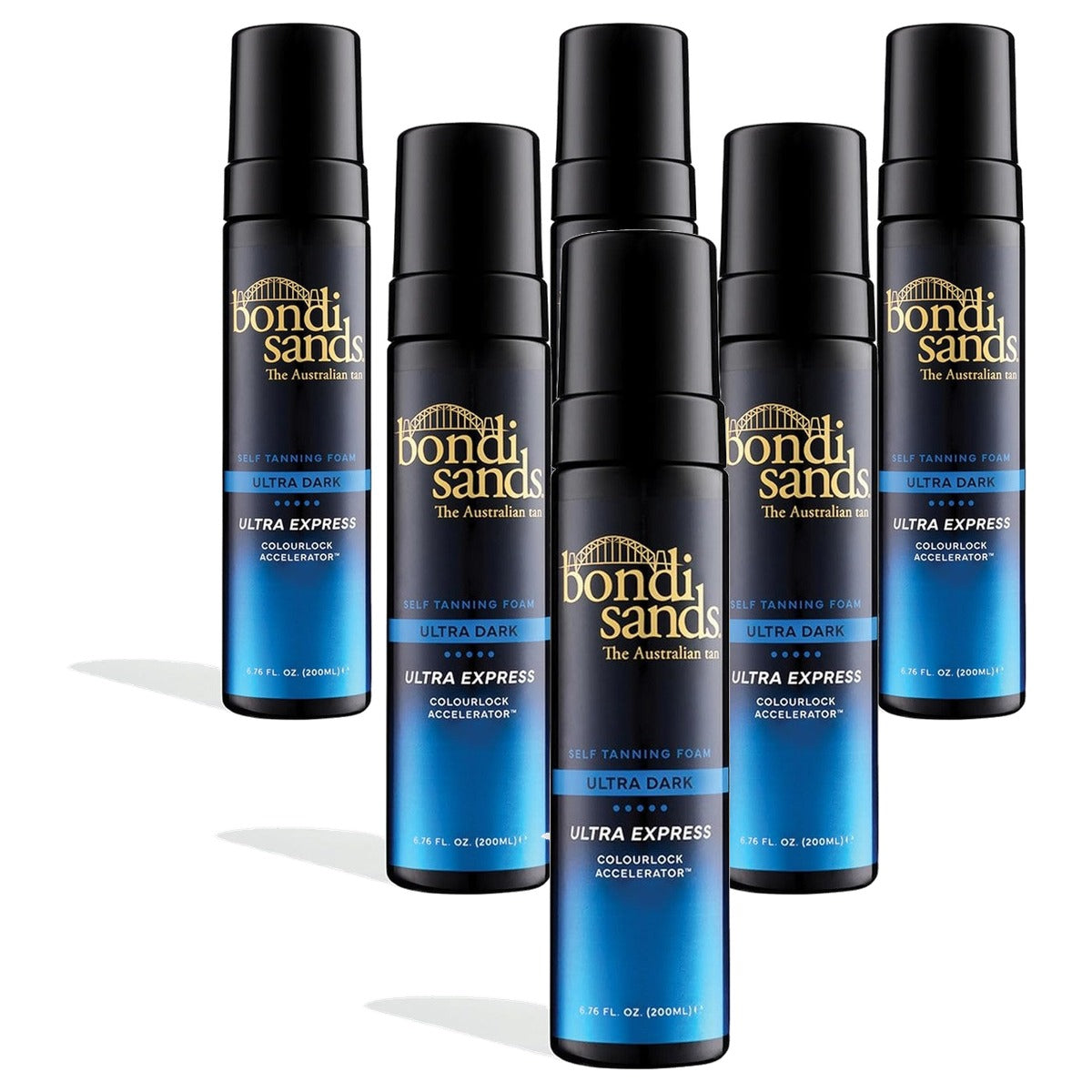 Bondi Sands Ultra Express Ultra Dark Zelfbruiningsschuim 6 x 200 ml - Voordeelverpakking