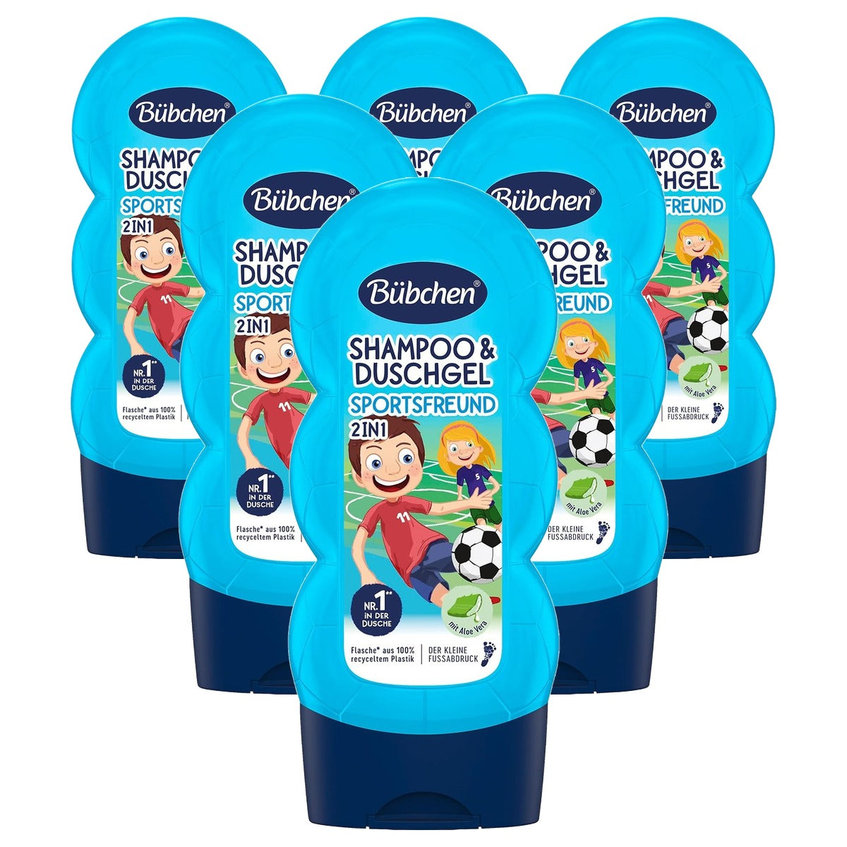 Bübchen Sportsfreund 2-in-1 shampoo & douchegel 6 x 230 ml - Voordeelverpakking