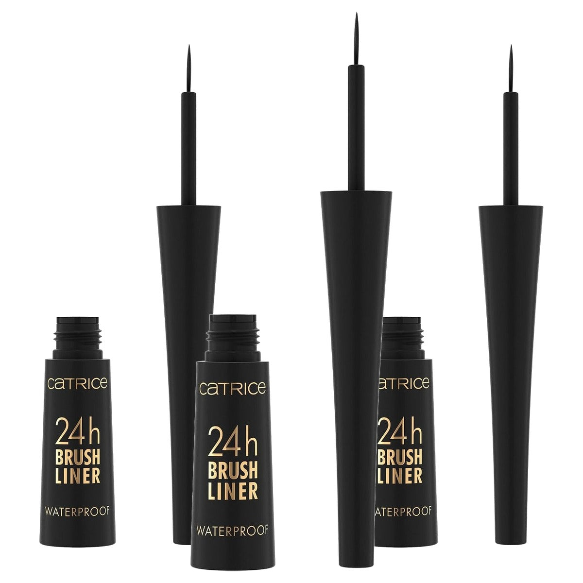 Catrice Cosmetics 24h Brush Liner 010 Ultra Black - 3-pack