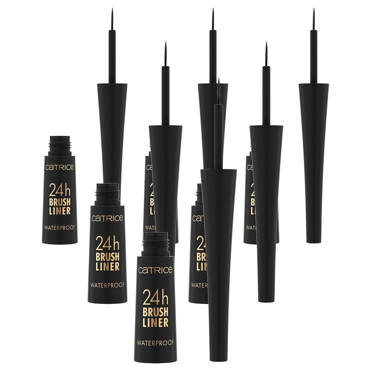 Catrice Cosmetics 24h Brush Liner 010 Ultra Black - 6-pack