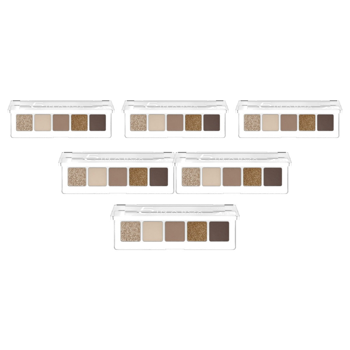 Catrice 5-in-A Box Mini Oogschaduwpalet 010 Golden Nude Look 4 g - 6-pack