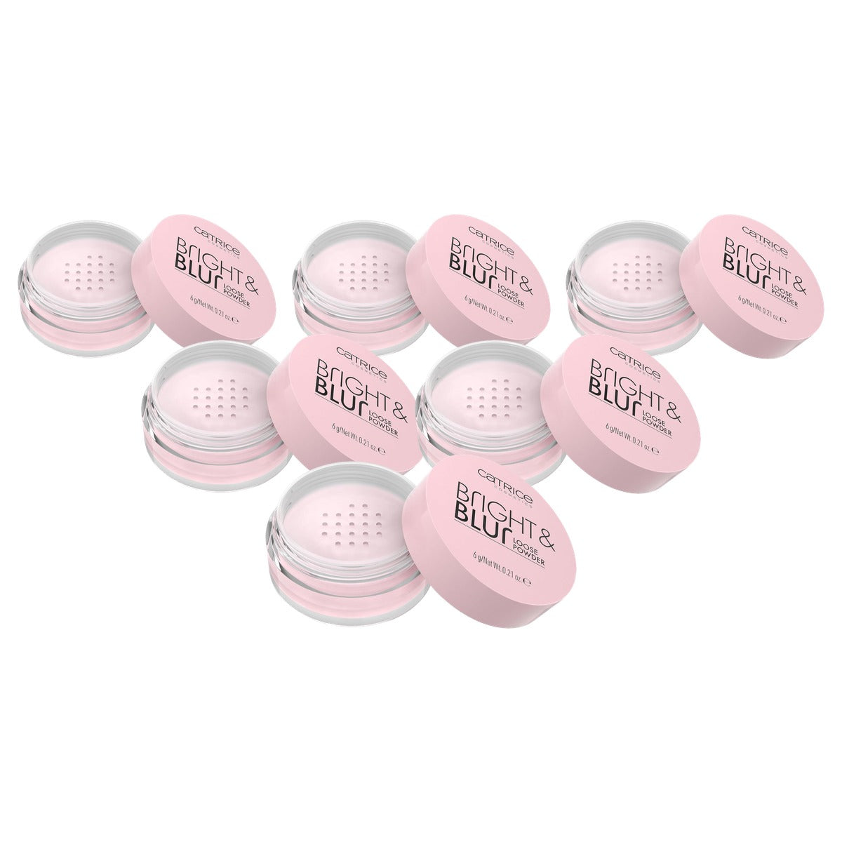 Catrice Bright & Blur Loose Powder losse poeder 010 roze - 6-pack