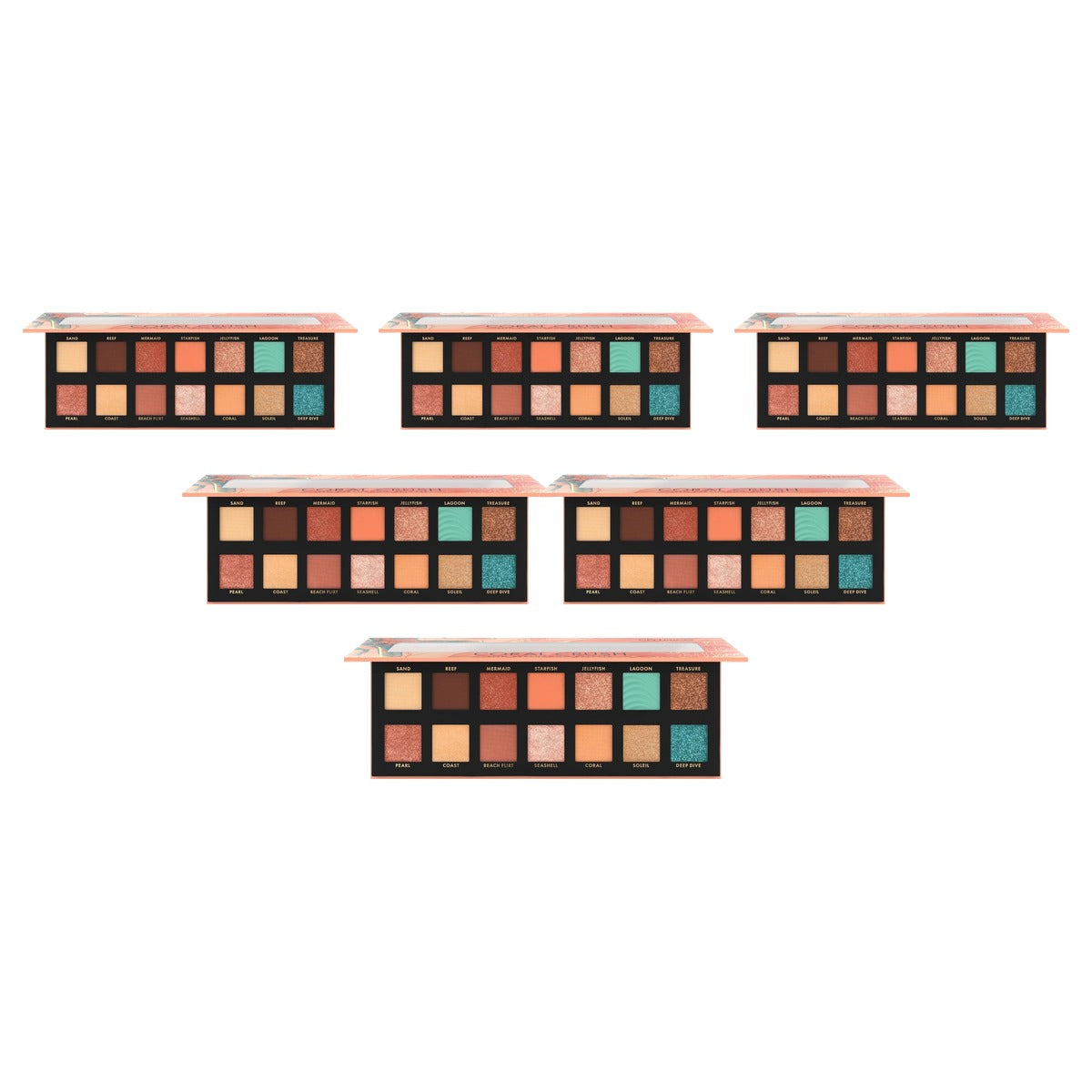 Catrice Coral Crush Slim oogschaduwpalet 030 14 kleuren 10,6 g - 6-pack